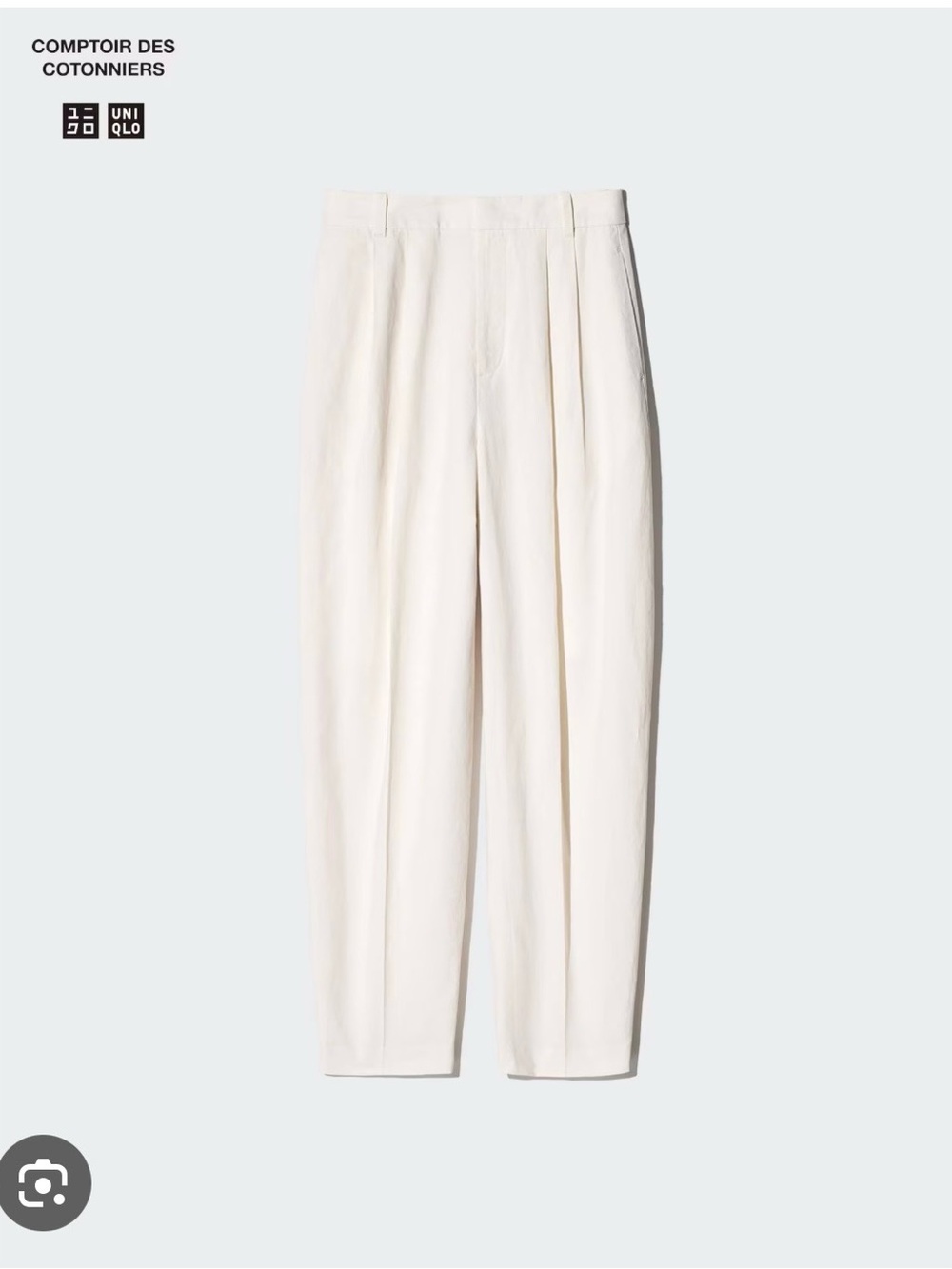 Comptoir Des Cotonniers x Uniqlo Barrel Leg Linen-Blend Pants